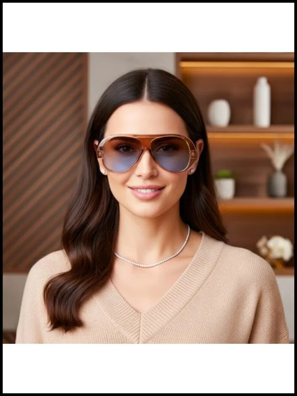 Retro Oversized Aviator Sunglasses with UV400 Protection Unisex